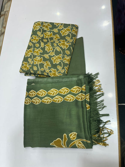 Pure Pashmina Shawl Marina Printed 3 Piece Suit | Premium Winter Collection - 008 - View 2