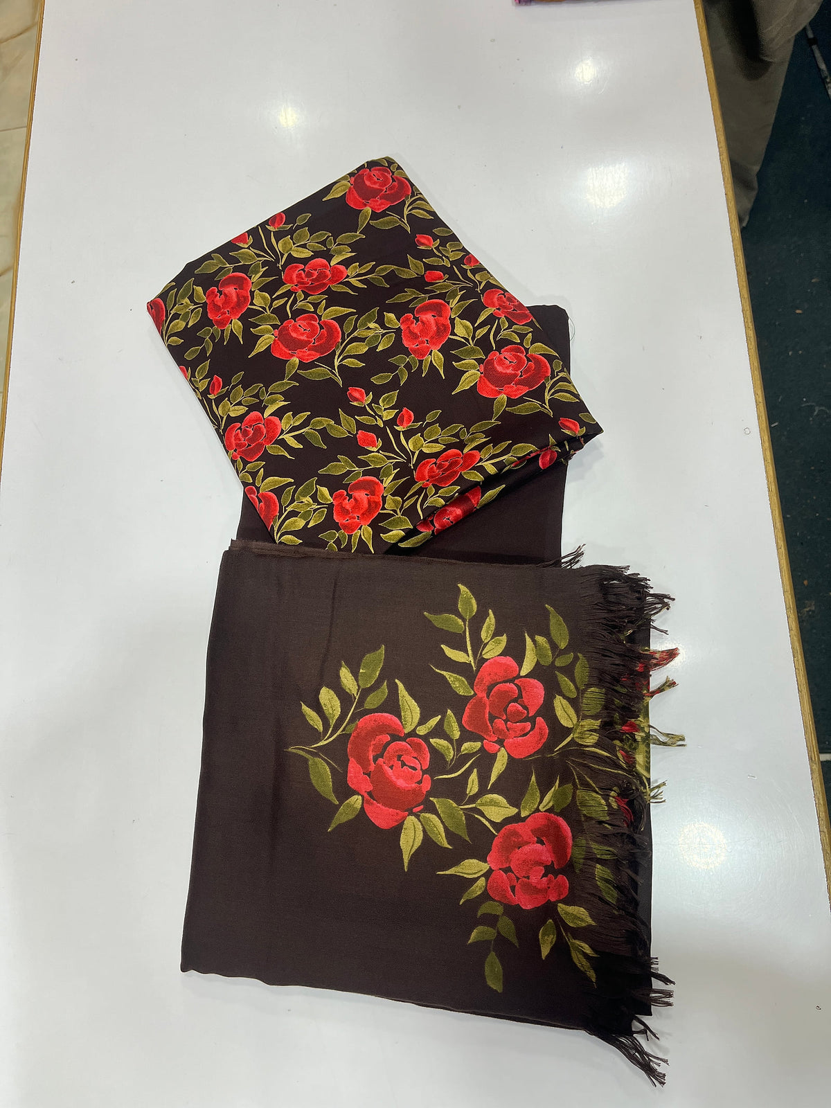 Pure Pashmina Shawl Marina Printed 3 Piece Suit | Premium Winter Collection - 009 - View 2
