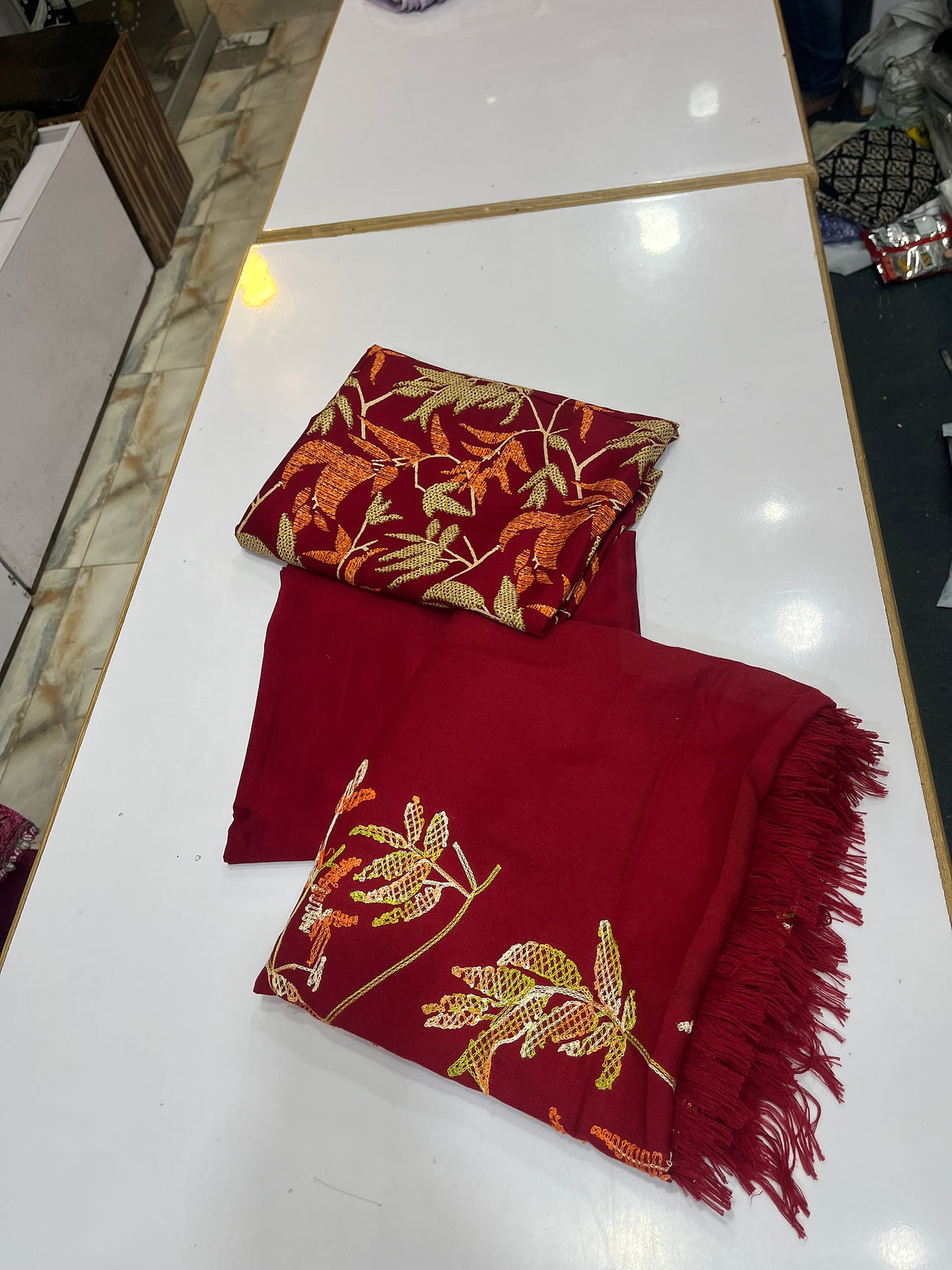 Pure Pashmina Shawl Marina Printed 3 Piece Suit | Premium Winter Collection - 013 - View 2