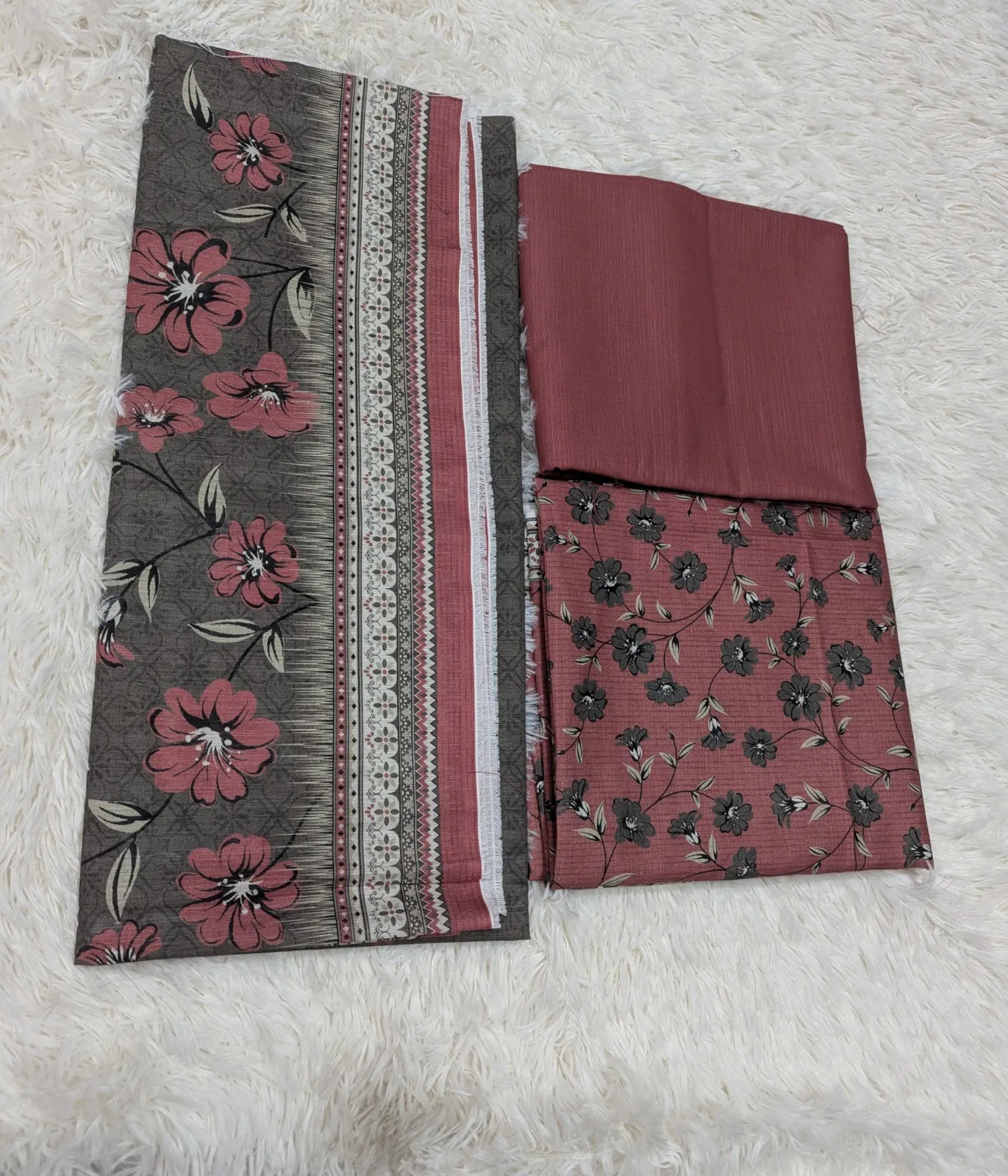 T-PINK WITH GREY DUPATA KHADDR - Image 2