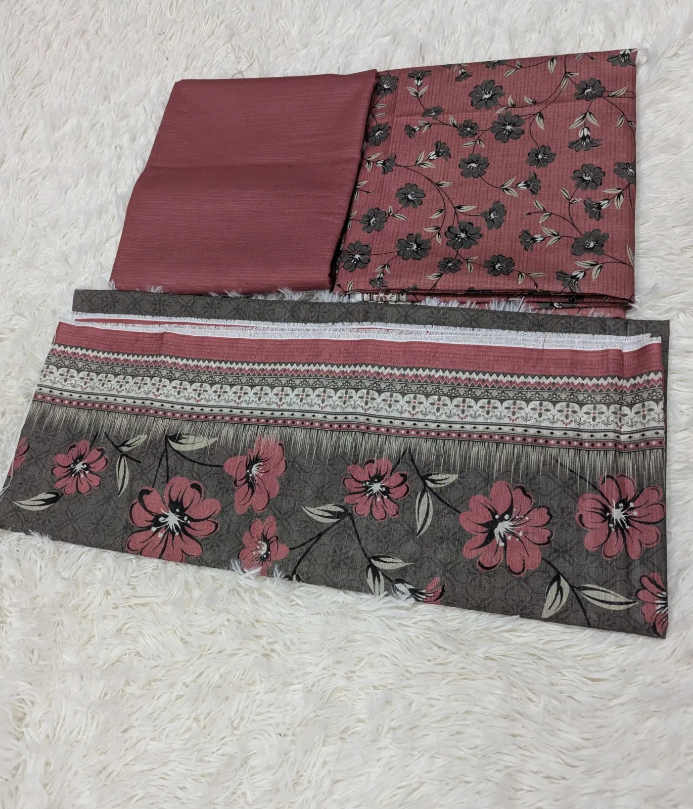 T-PINK WITH GREY DUPATA KHADDR - Image 3